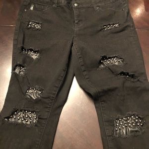 Torrid black studded jeans